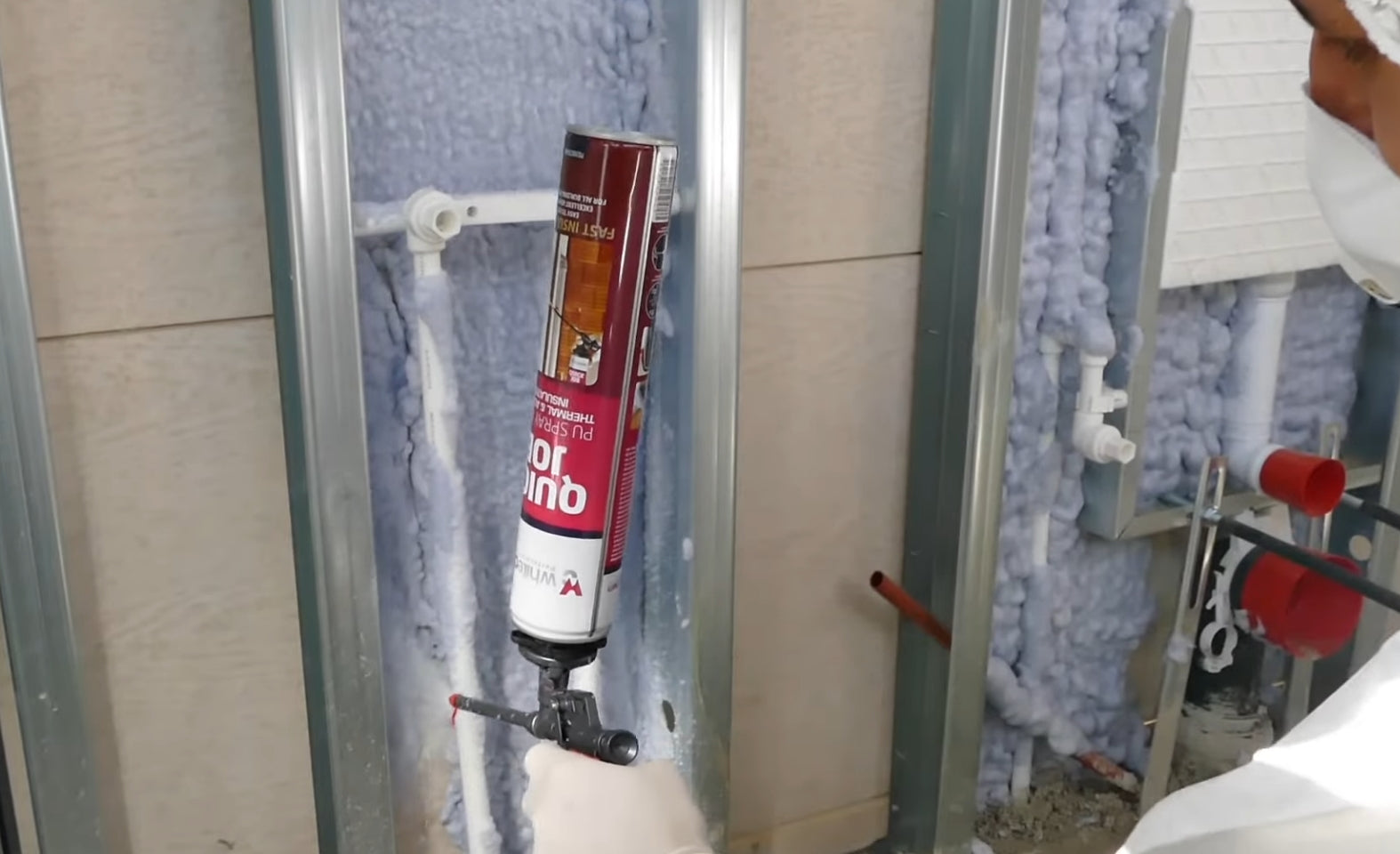 Aislamiento de espuma de poliuretano en aerosol Quick Job 850 ml (10 unidades)